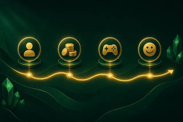 Illustration du processus d'inscription au casino social