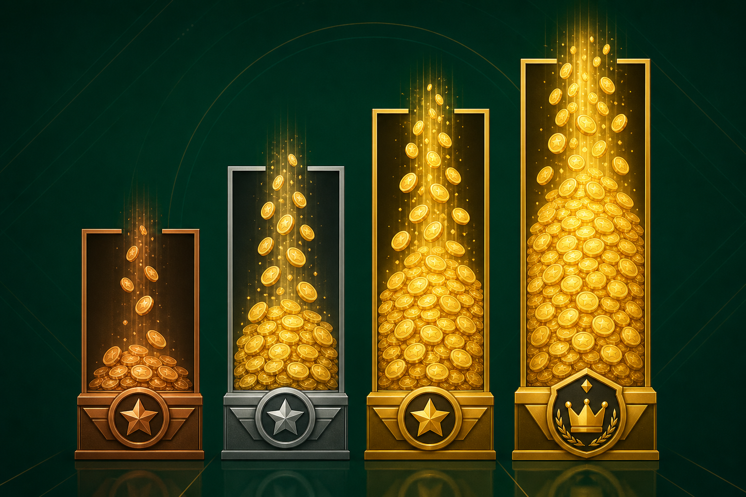 Bronze Silver Gold VIP membership tiers at Windmill Slots